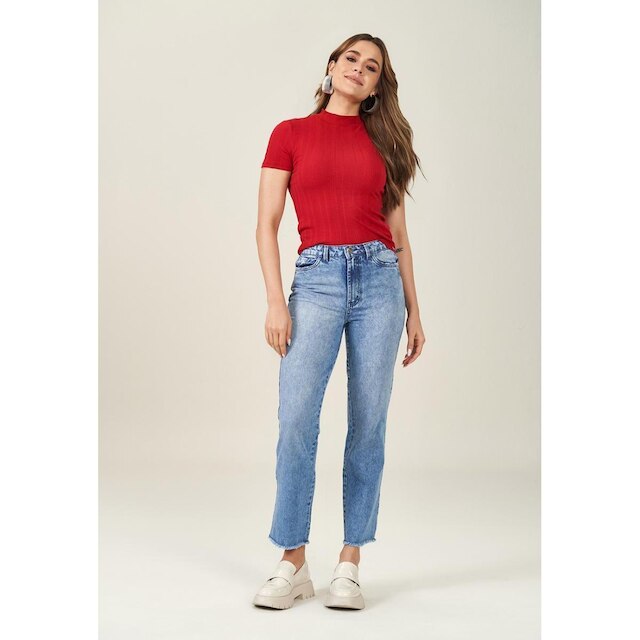 BLUSA GOLA ALTA FEMININA DOCE TRAMA REF:104343