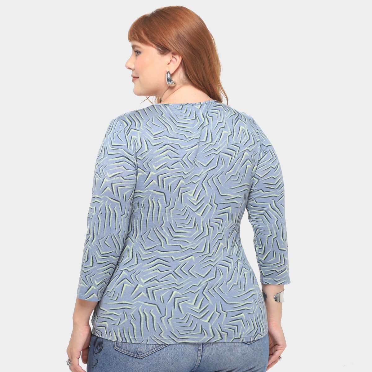 Blusa Habana Plus Size Estampada Feminina - 1