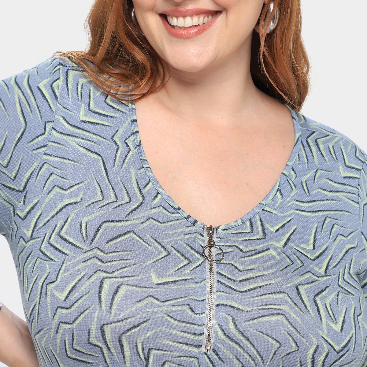 Blusa Habana Plus Size Estampada Feminina - 2