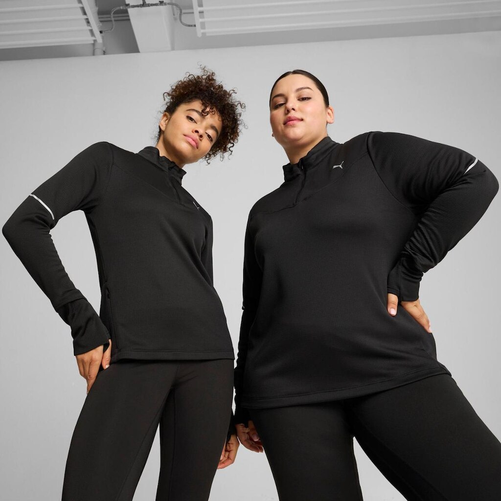 Blusa Half-Zip PUMA RUN Grid Fleece Feminino