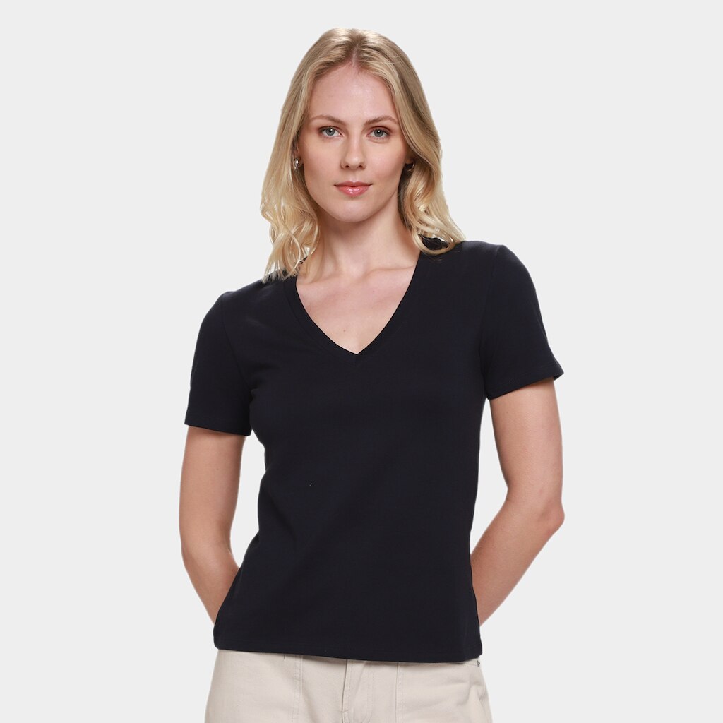 Blusa Hering Básica Gola V Feminina