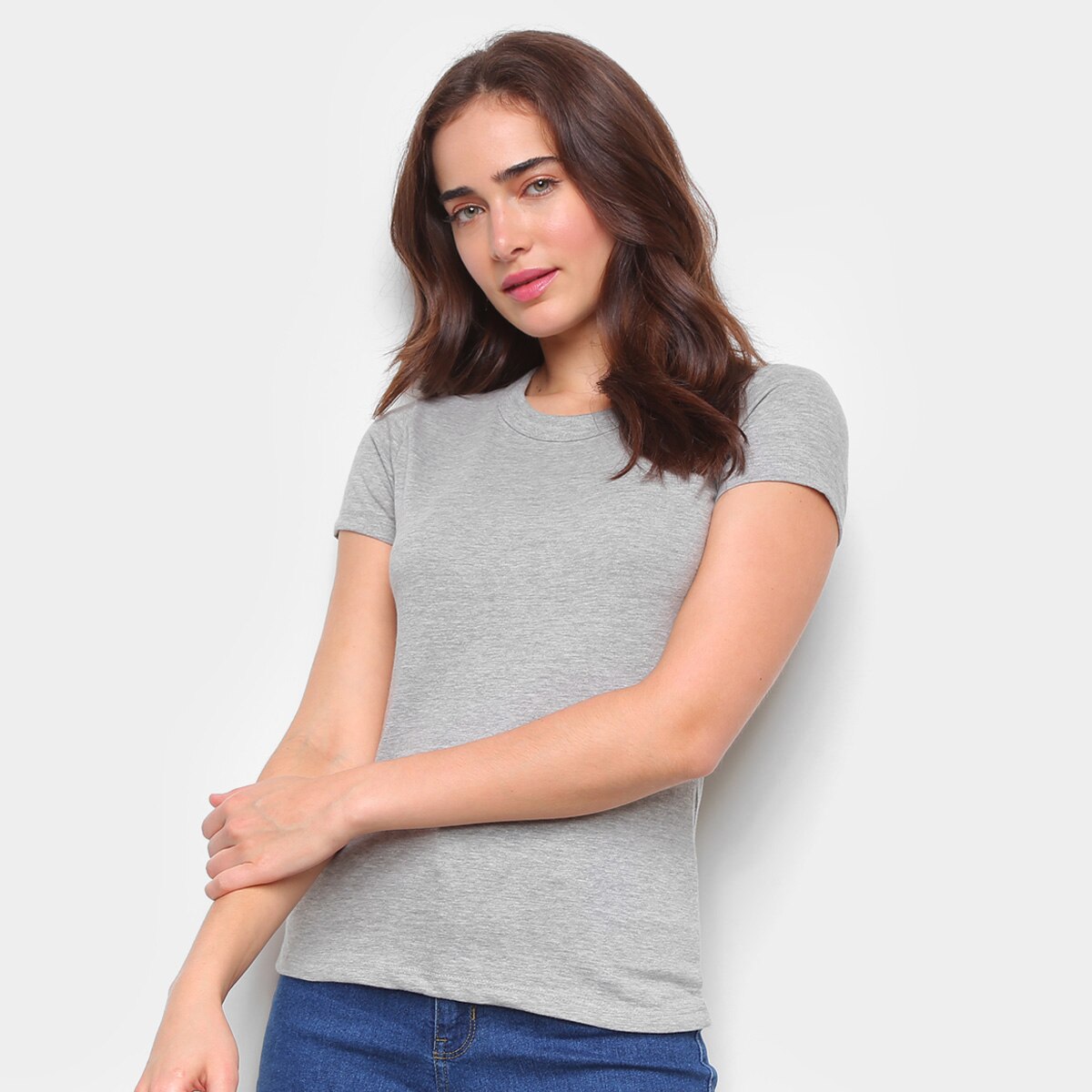blusa feminina básica manga curta hering