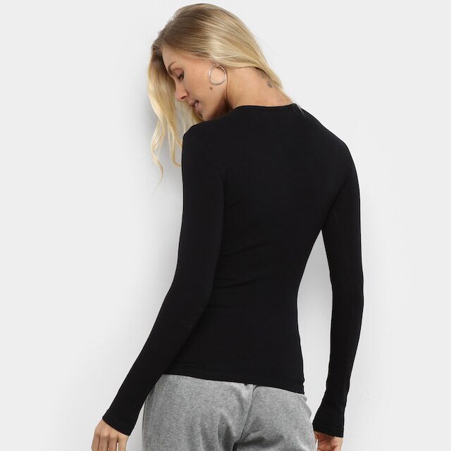 Blusa Hering Básica Manga Longa Feminina
