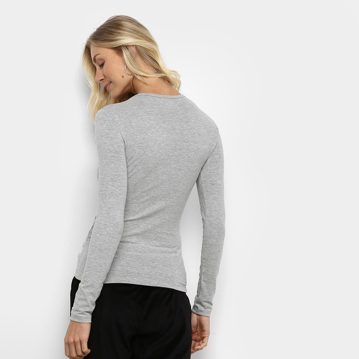 blusa basica hering manga longa