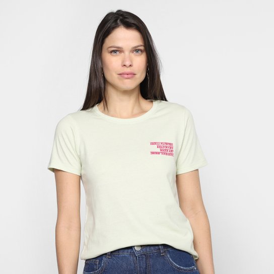 Blusa Hering Bordado Feminina - Verde Menor preço em Blusa Hering Bordado Feminina - Verde