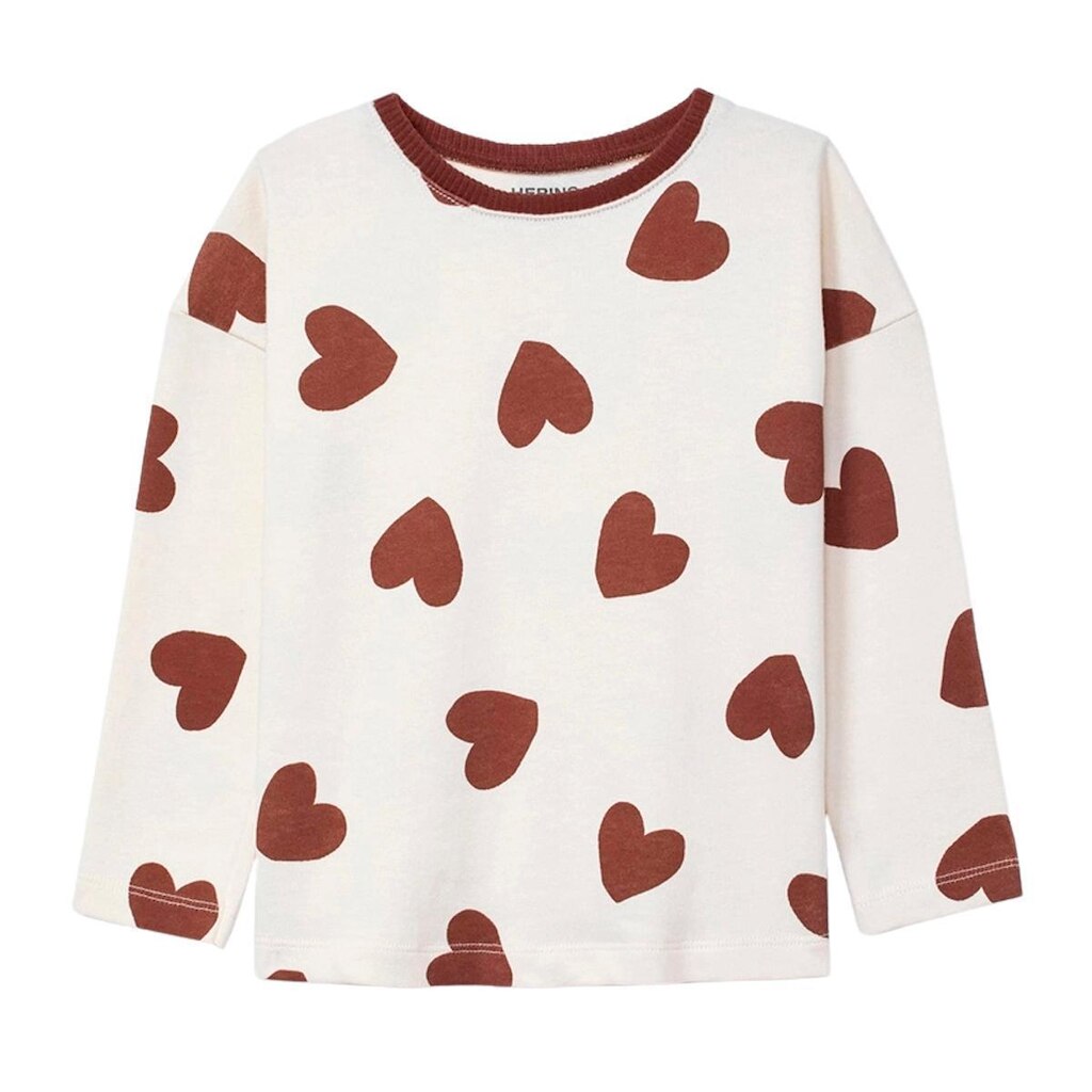 Blusa Hering Creme Infantil Menina Oversized Estampada