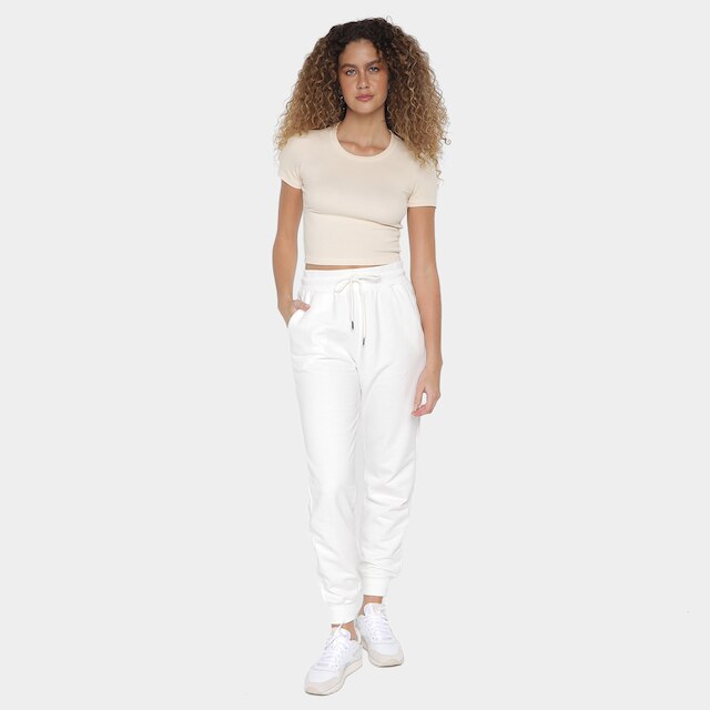 Blusa Hering Cropped Canelada Feminina