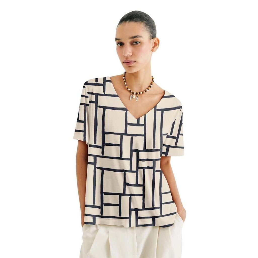 Blusa Hering Feminina Em Viscose Estampada