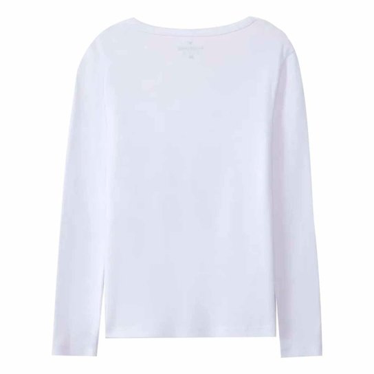 Blusa Hering Infantil Básica Menina Manga Longa Branca
