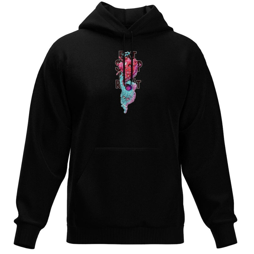 Blusa Hyve De Moletom Estampada Com Capuz Modelo Canguru