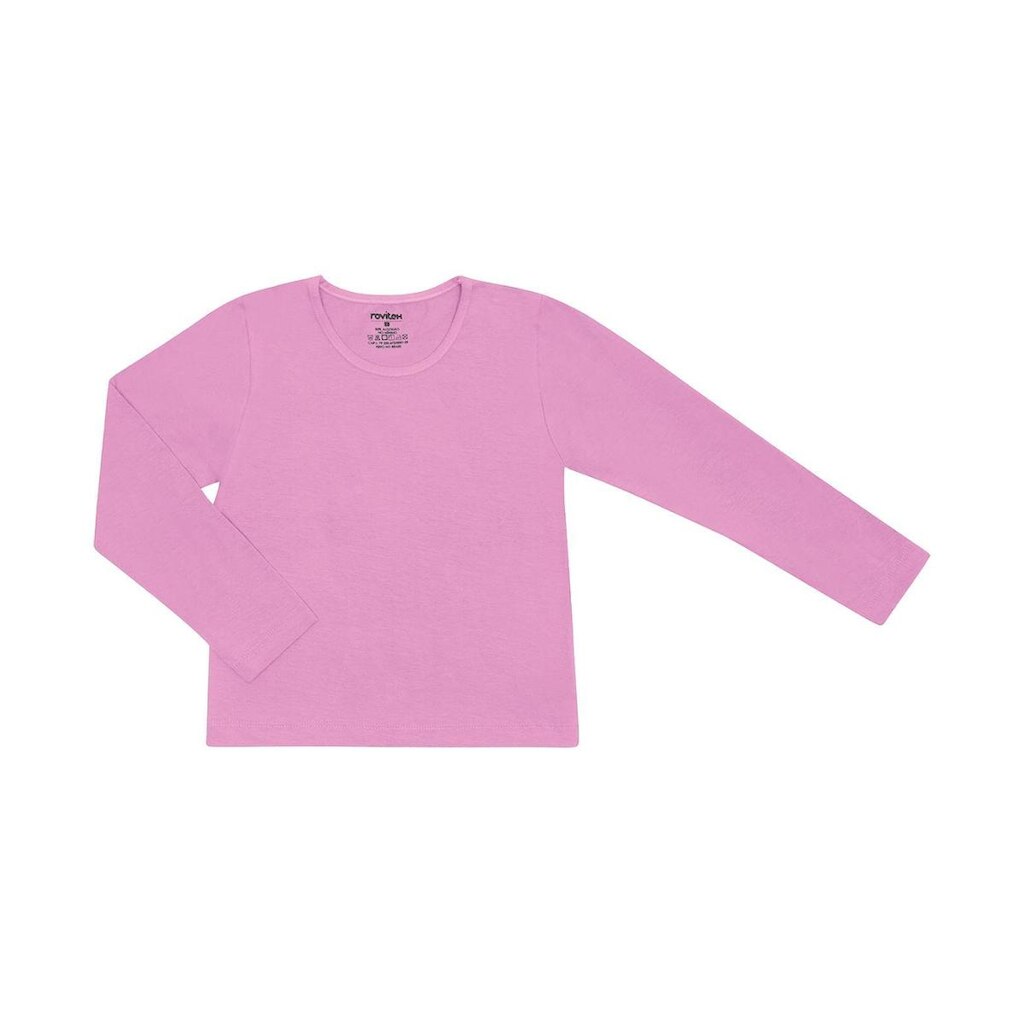 Blusa Infantil Feminina Básicos Rovitex Kids Rosa