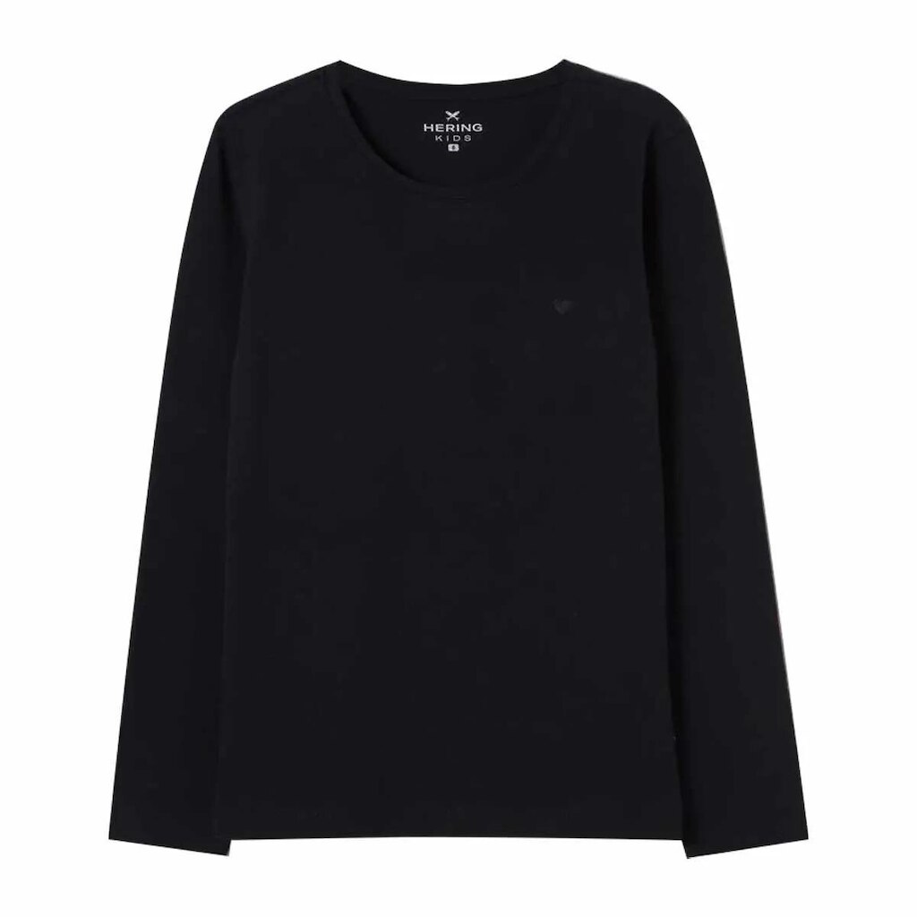 Blusa Infantil Hering Básica Manga Longa Com Patch Menina
