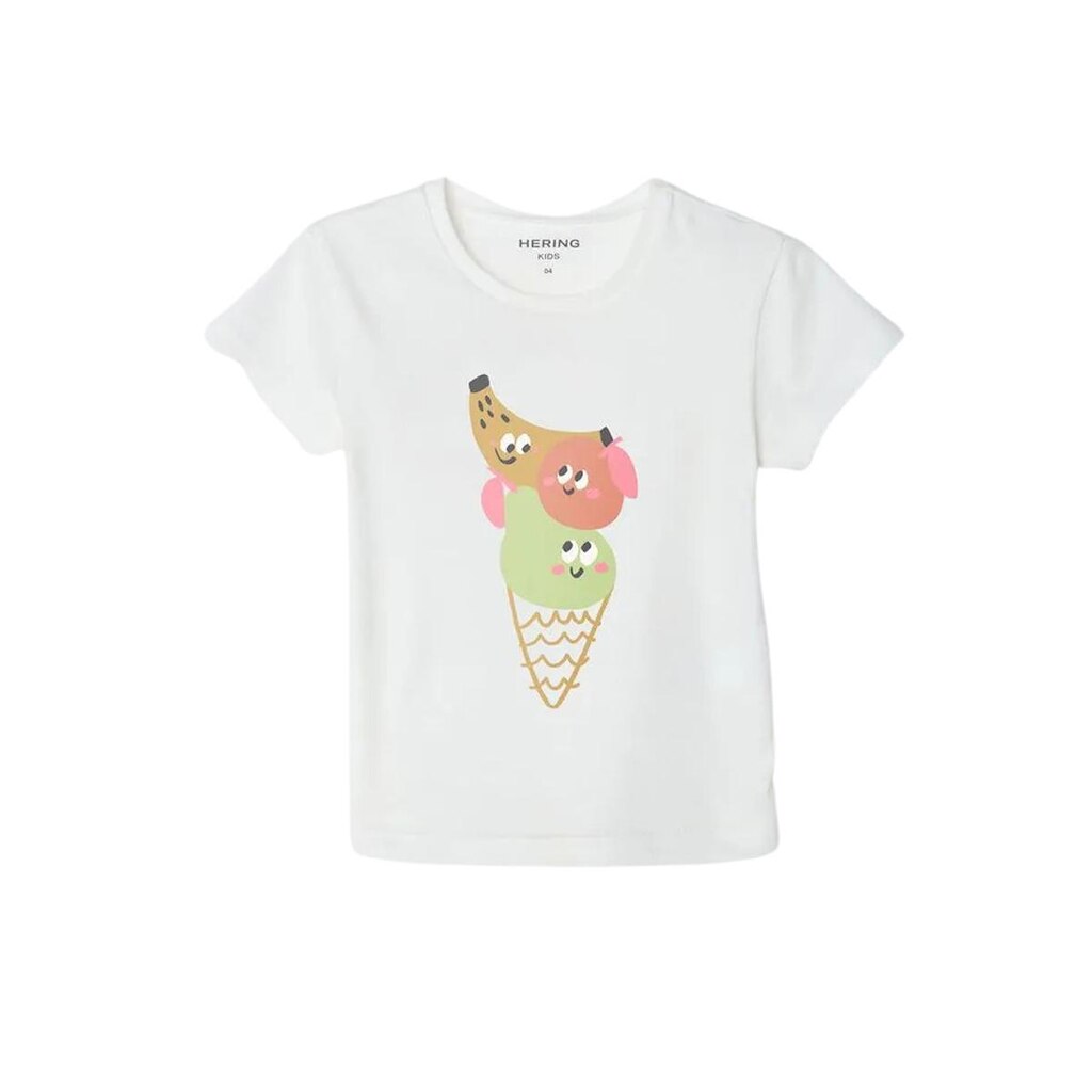 Blusa Infantil Hering Estampado Sorvete Branco