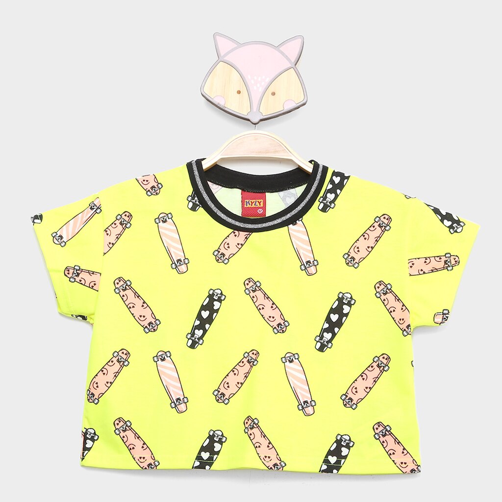 Blusa Infantil Kyly Cropped Box Skate