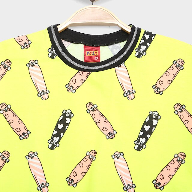 Blusa Infantil Kyly Cropped Box Skate