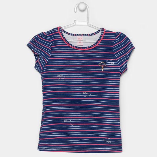 Blusa Infantil Lilica Ripilica Estampada Feminina - Marinho