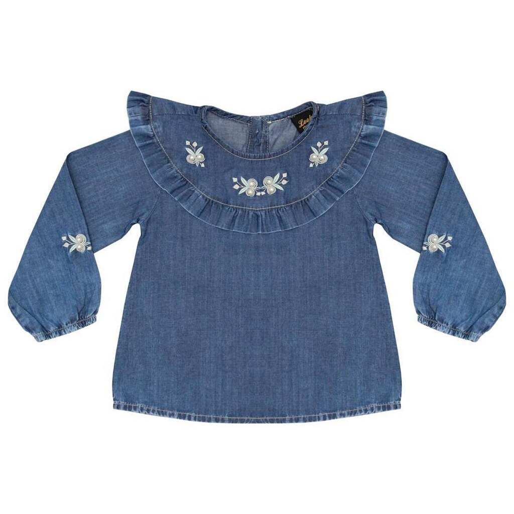 Blusa Infantil Look Jeans c/ Pérolas Jeans - 04 - UNICA