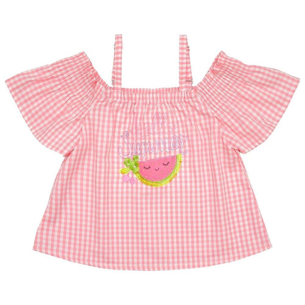 Blusa Infantil Look Jeans Xadrez Rosa - ROSA - 03