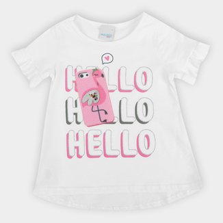 Blusa Infantil Malwee Hello Glitter Feminina