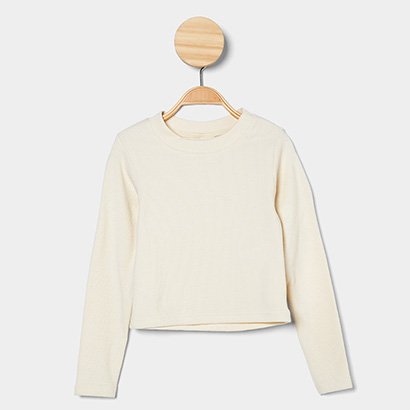 Blusa Infantil Manga Longa Hering Casual Menina - Feminino