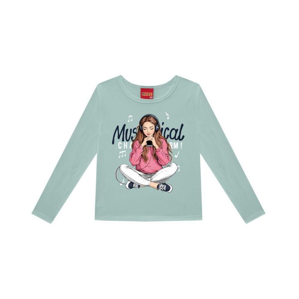 Blusa infantil manga longa Kyly ref 1000771