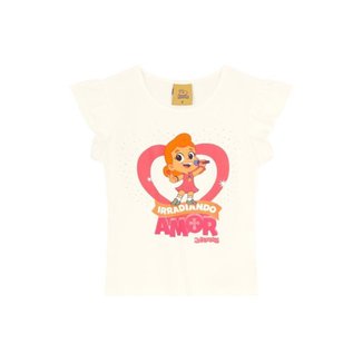Blusa infantil menina 3 palavrinhas Brandili