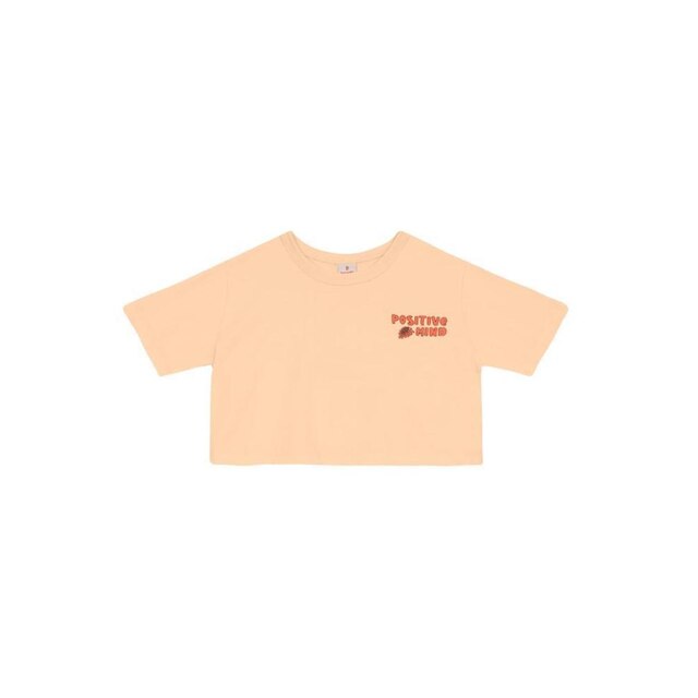 Blusa infantil menina cropped estampada Brandili