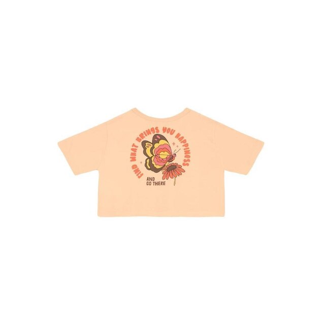Blusa infantil menina cropped estampada Brandili