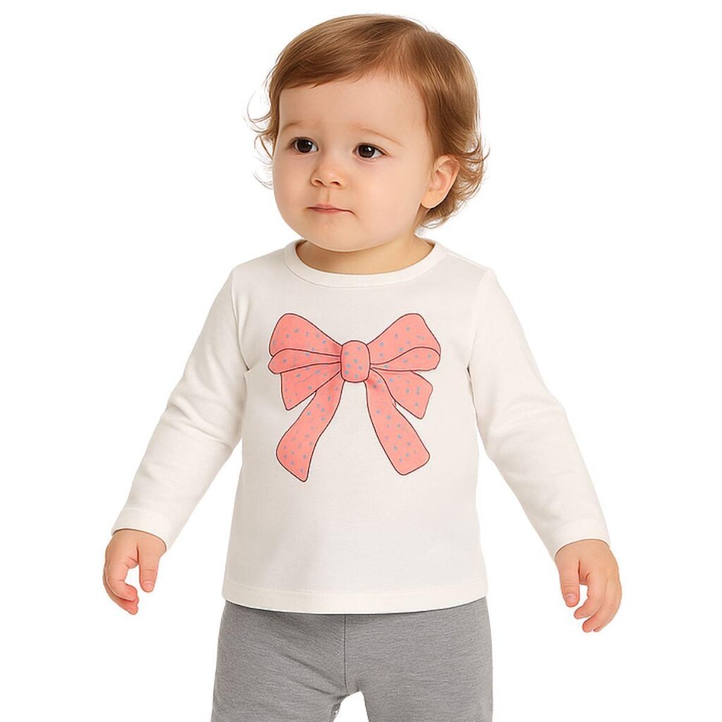 Blusa Infantil Menina Laço com Strass Algodão Kyly