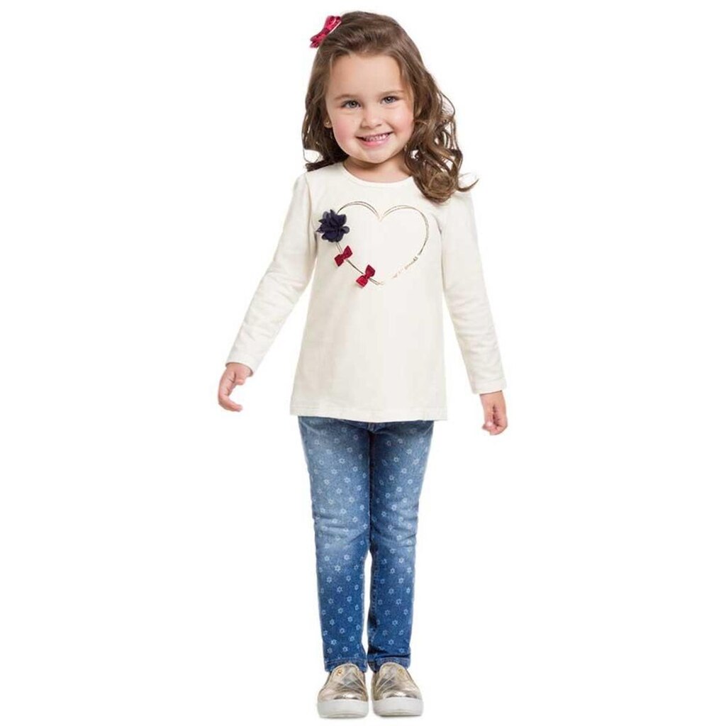 Blusa Infantil Menina Manga longa Milon