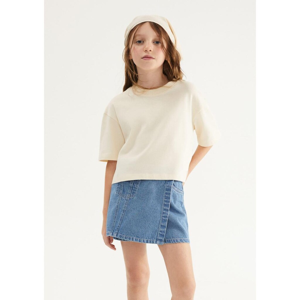 Blusa Infantil Menina Oversized Em Malha Binada