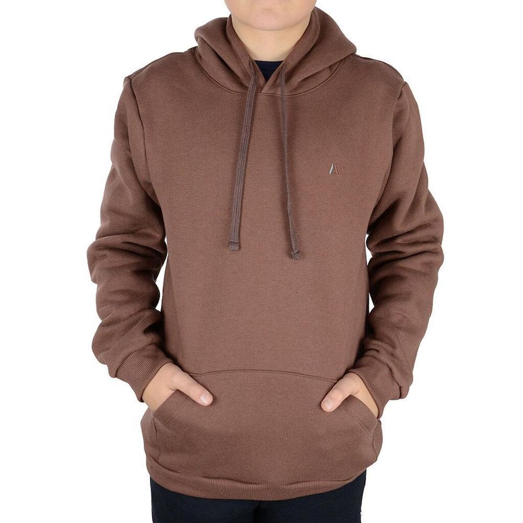 Blusa Infantil Menino Applicato Moletom Marrom Camel - BAS4