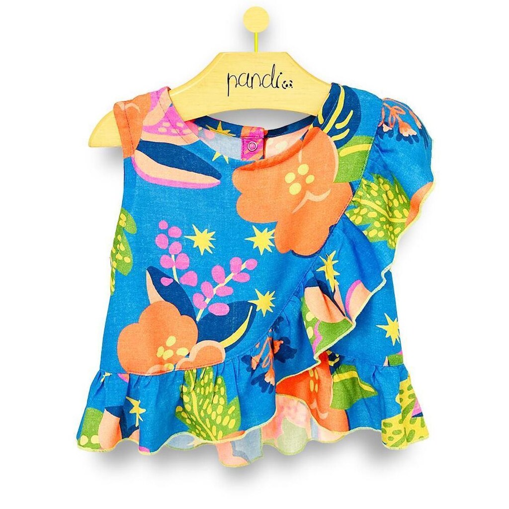 Blusa Infantil Pandi Blue Print Feminina