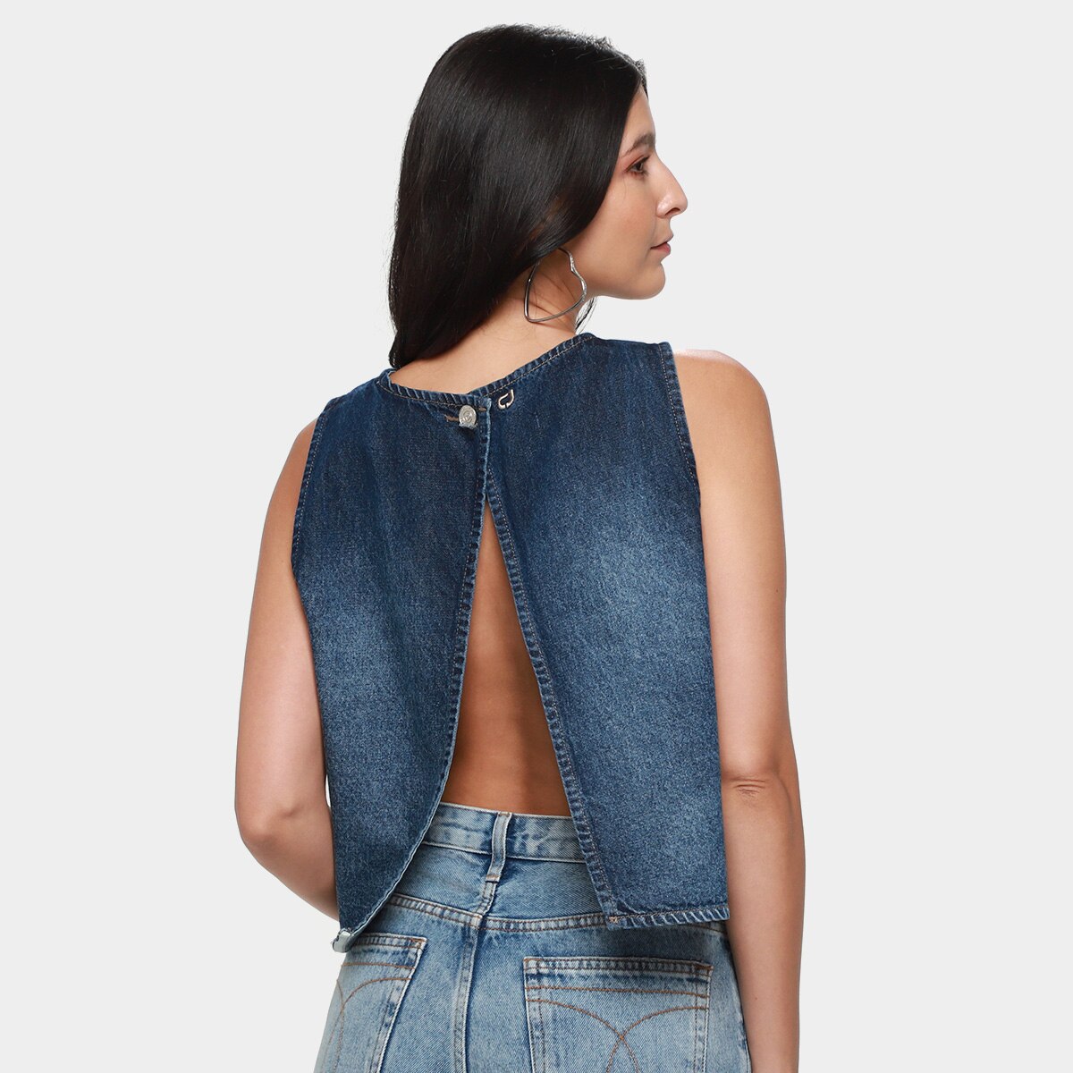 Blusa Jeans Colcci Confort Feminina - 1