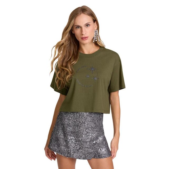 Blusa John John Cropped Disco Heaven Feminina