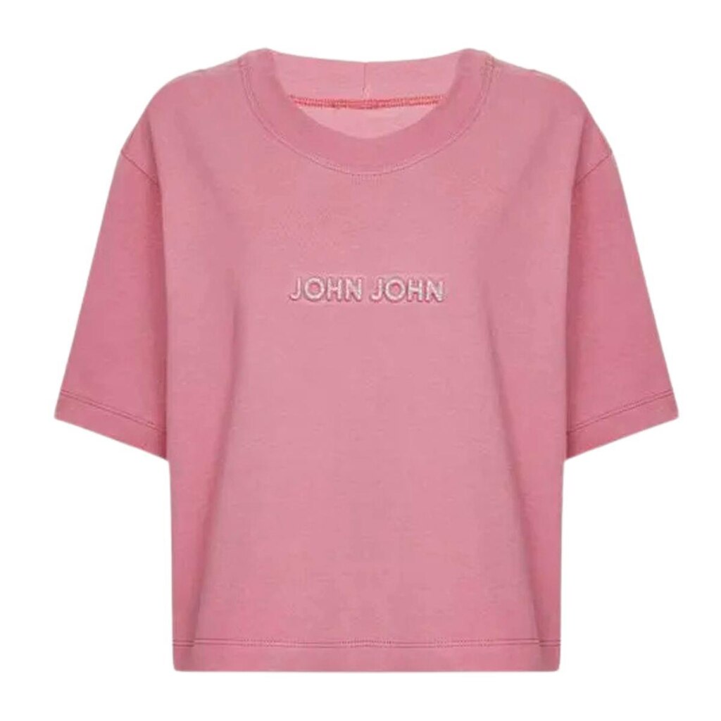 Blusa John John Rosa Claro Ampla New Alexa