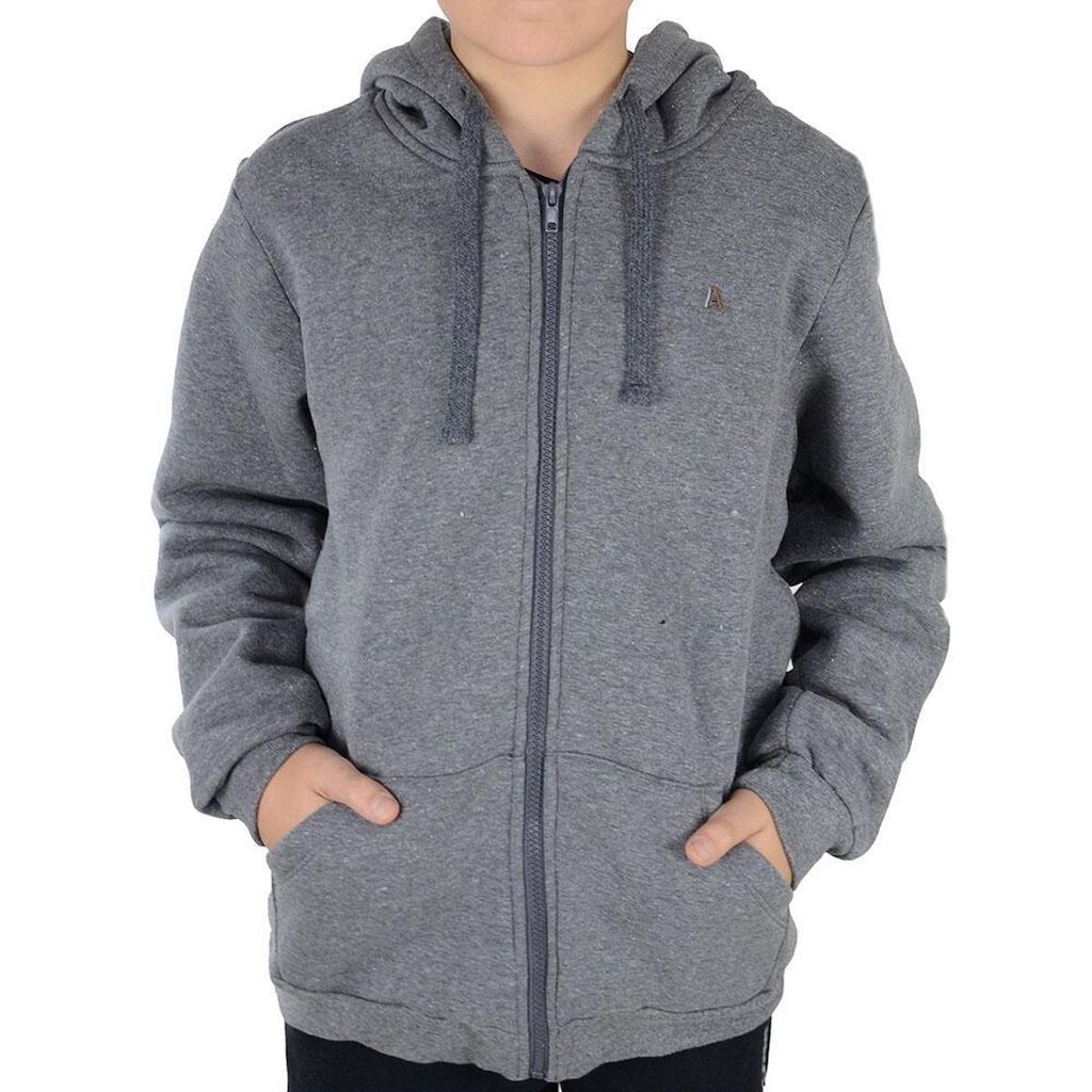 Blusa Juvenil Menino Applicato Moletom Cinza - BAS43007