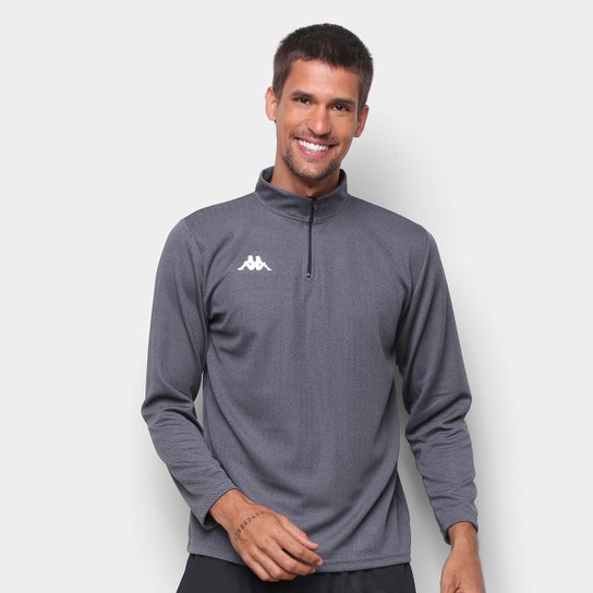 Blusa Kappa Adam Jacquard Masculin - Chumbo+Preto é ruim? Blusa Kappa Adam Jacquard Masculin - Chumbo+Preto é boa?