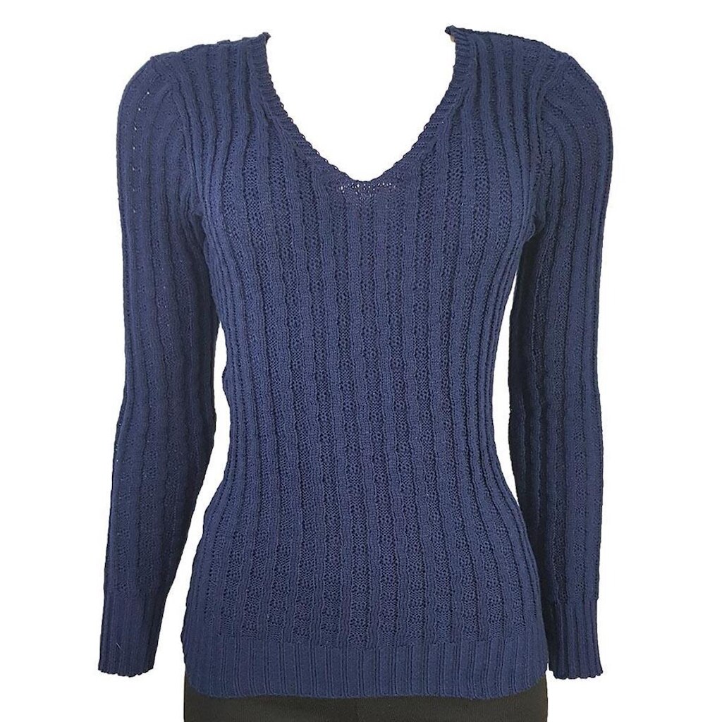 Blusa Katlen Tricot Canetran Decote V
