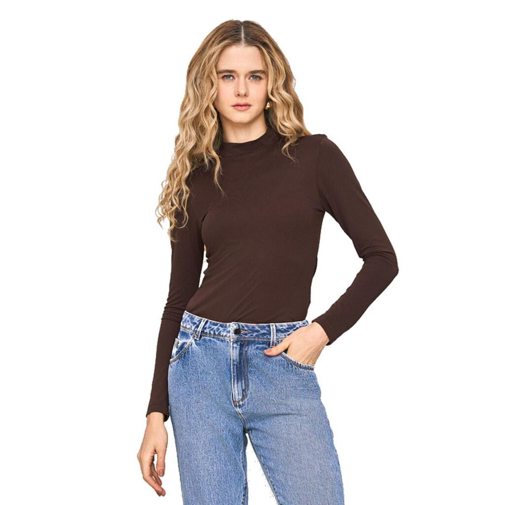 Blusa Lado Avesso Segunda Pele Marrom L130589