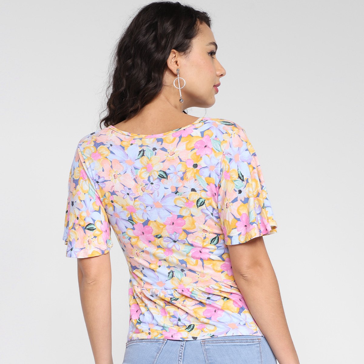 Blusa Lecimar Floral Feminina - 1