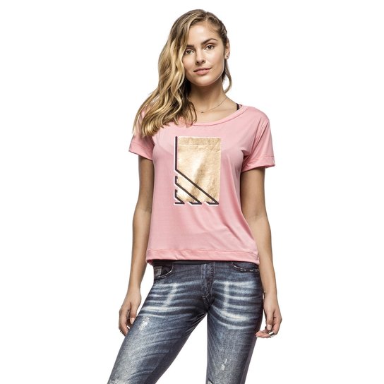 Blusa Live Artwork Listrada - Vermelho+Branco