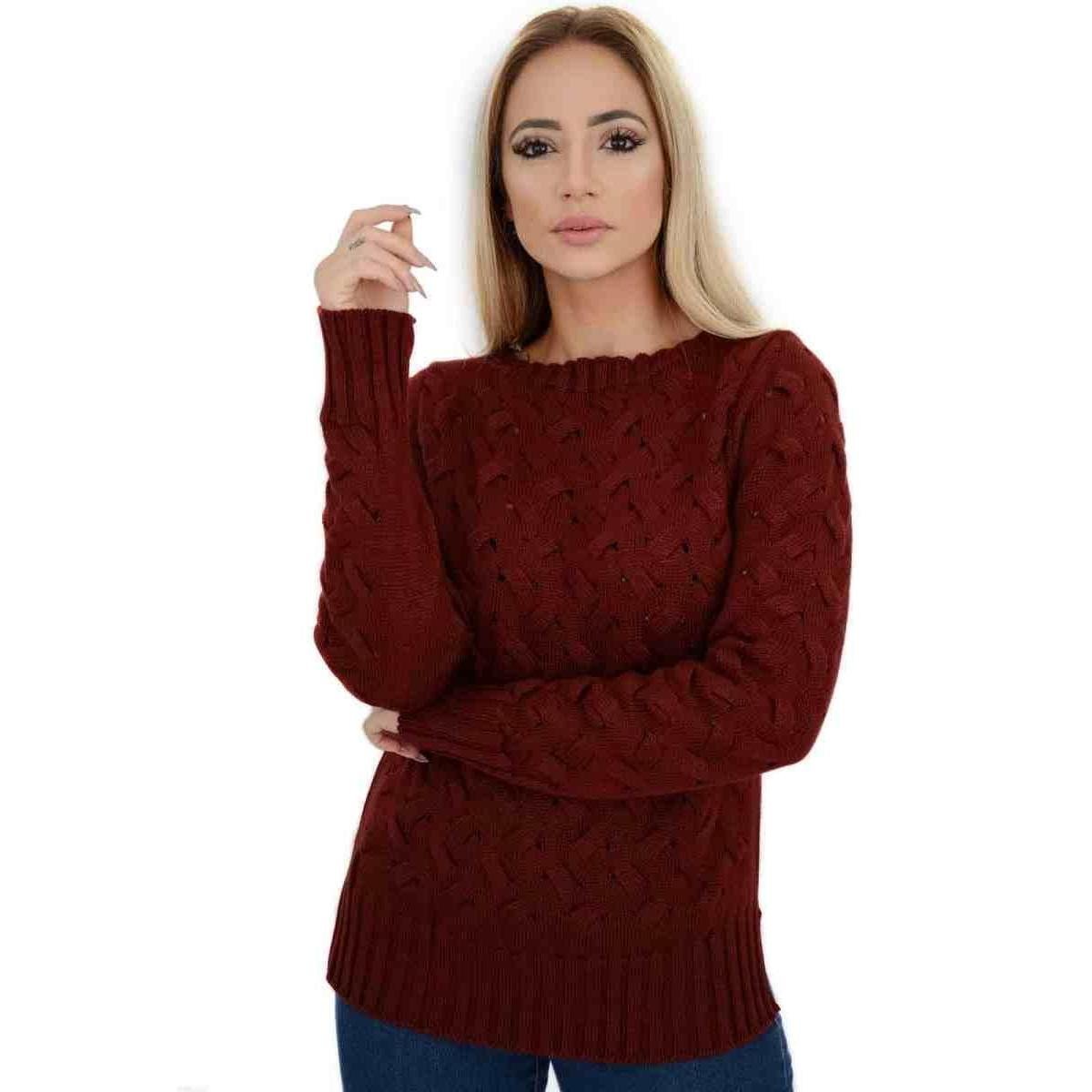 blusa de trico trançada