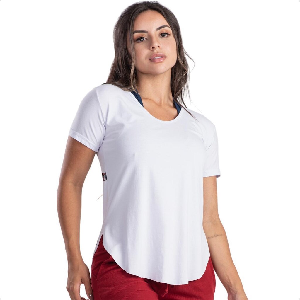 Blusa Long Line Com Silk Nas Costas Karina