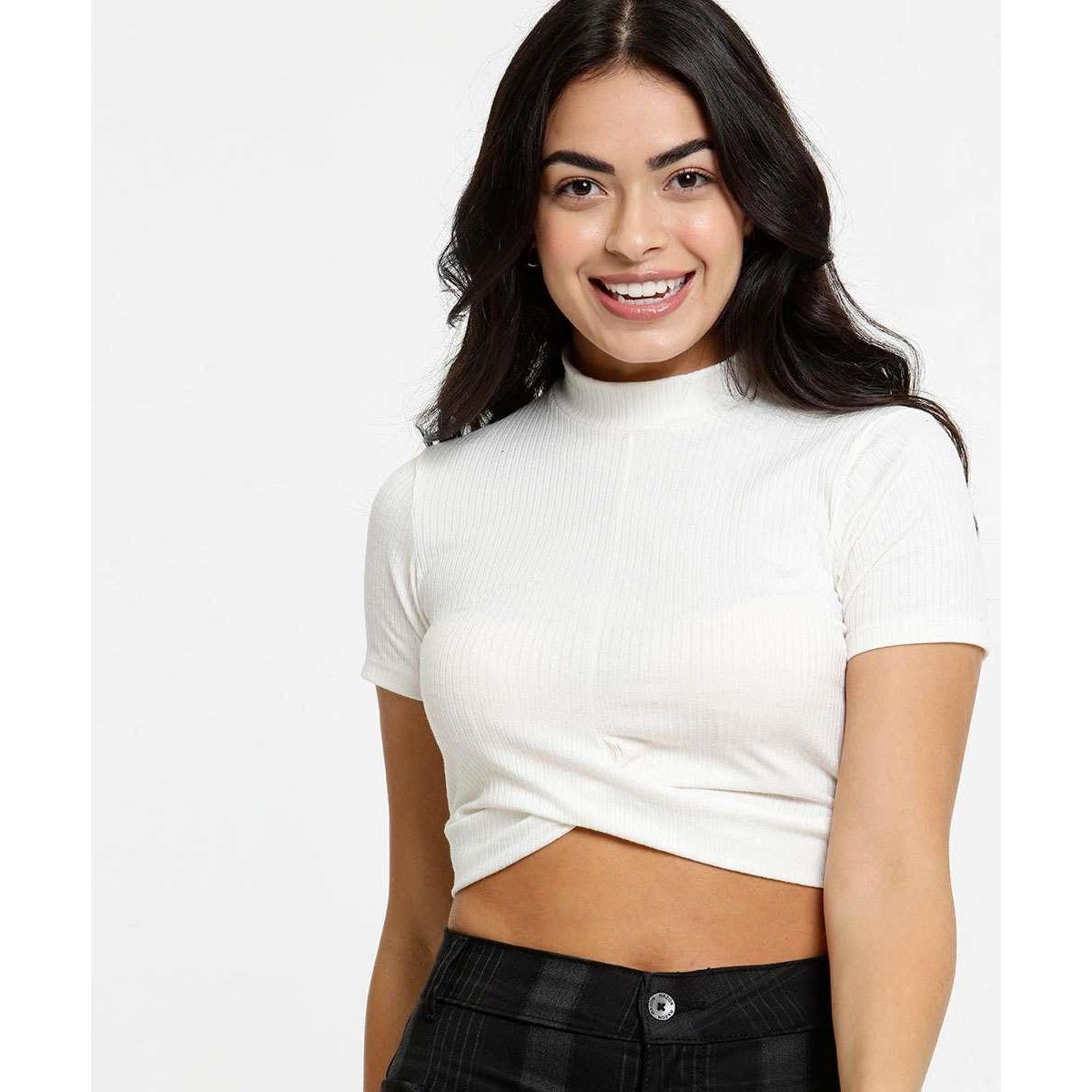blusa curta feminina