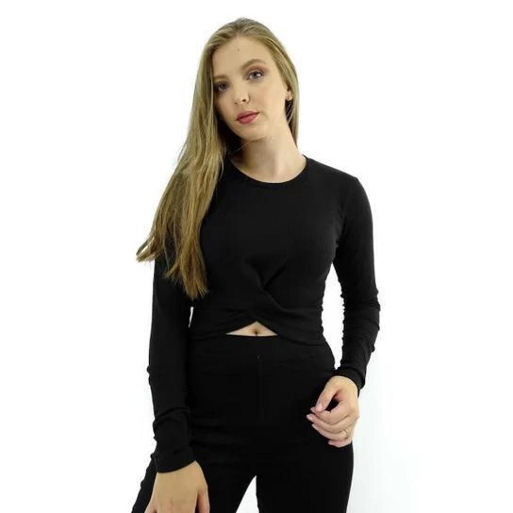 Blusa LZT Ribana Cropped com Cintura Transpassada - 3012