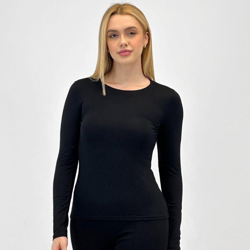 Blusa Malwee Básica Gola Redonda Manga Longa Malwee
