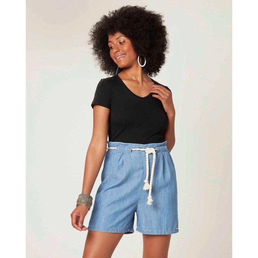 Blusa Malwee Manga Curta  Cotton Light