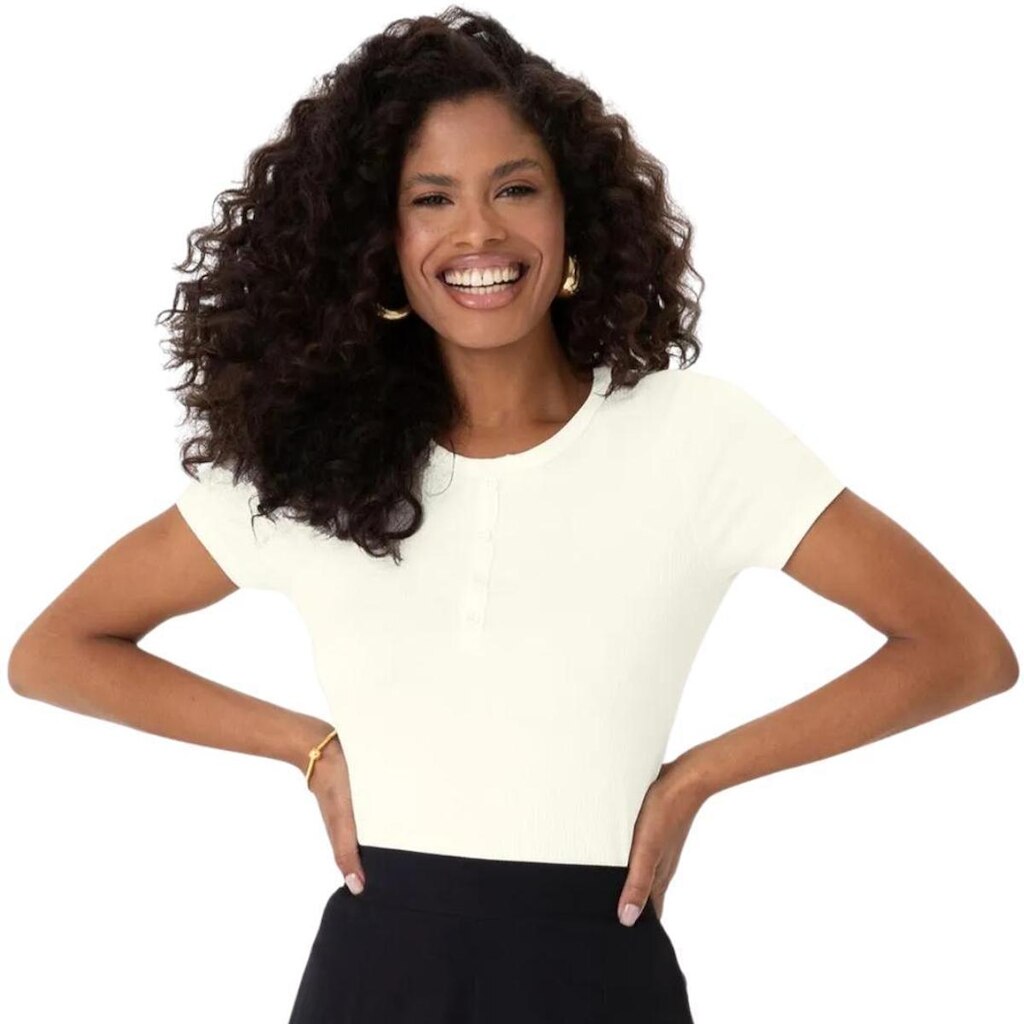 BLUSA MALWEE MANGA CURTA FEMININO