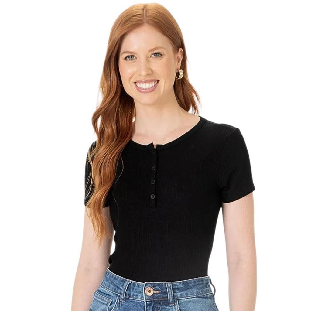 BLUSA MALWEE MANGA CURTA FEMININO
